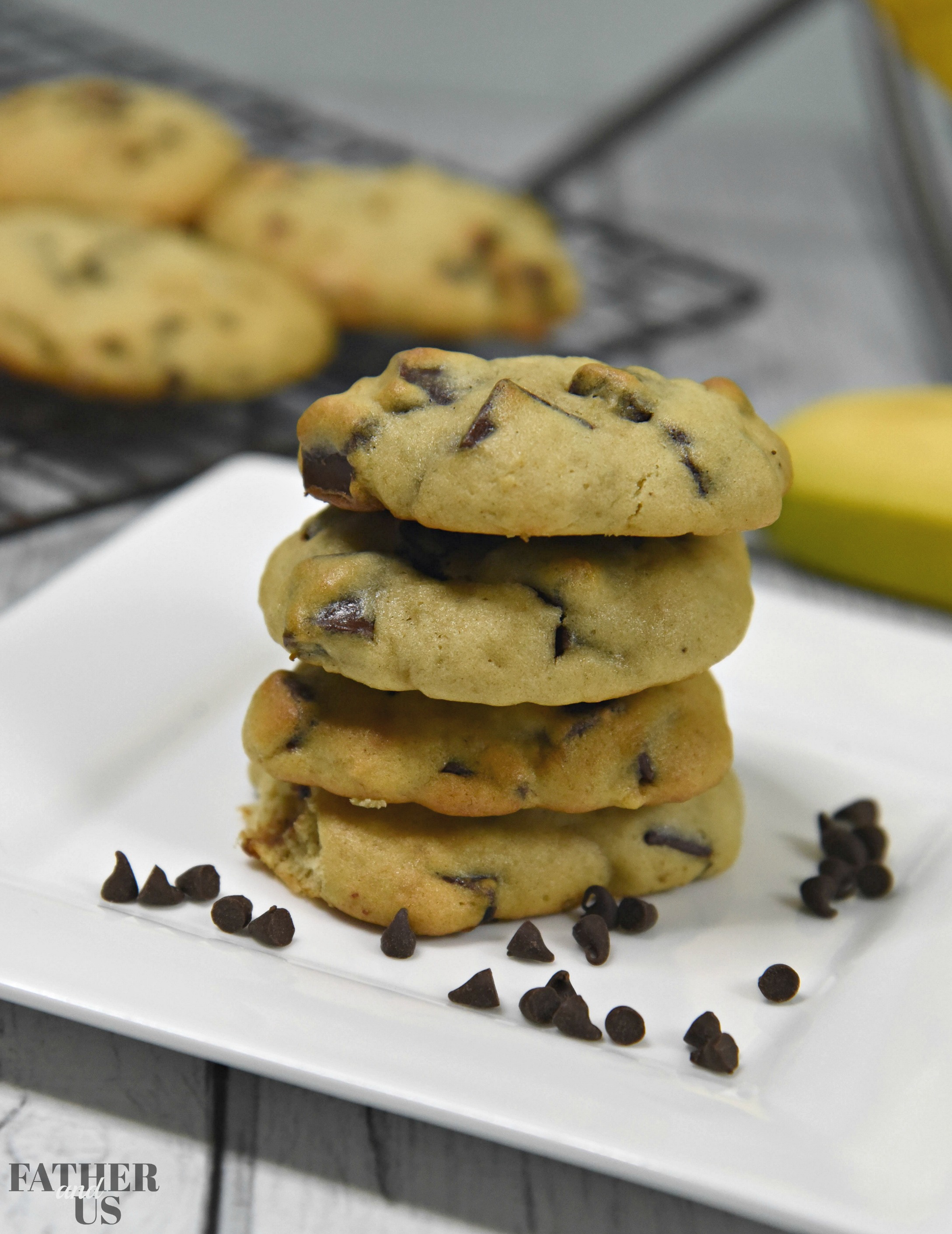 Banana Chocolate Chip Cookies-Easy Recipe For Moist, Soft Cookies