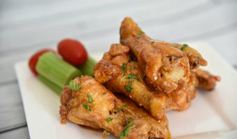 Crispy Air Fryer Chicken Wings With Honey Sriracha