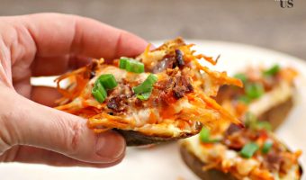 Air Fryer Potato Skins With Buffalo Chicken