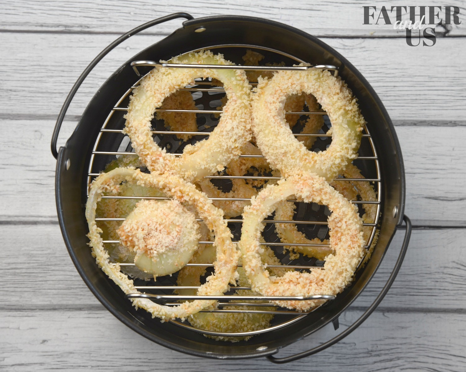 Crispy Homemade Onion Rings In Air Fryer are healthy and easy with less oil than the deep fried version