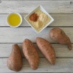 Air Fryer Sweet Potatoes just have a few simple ingredients, such as panko, garlic, onion and chili powder