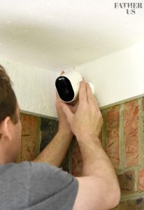 setting up security camera