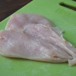 Slice chicken for cordon Bleu