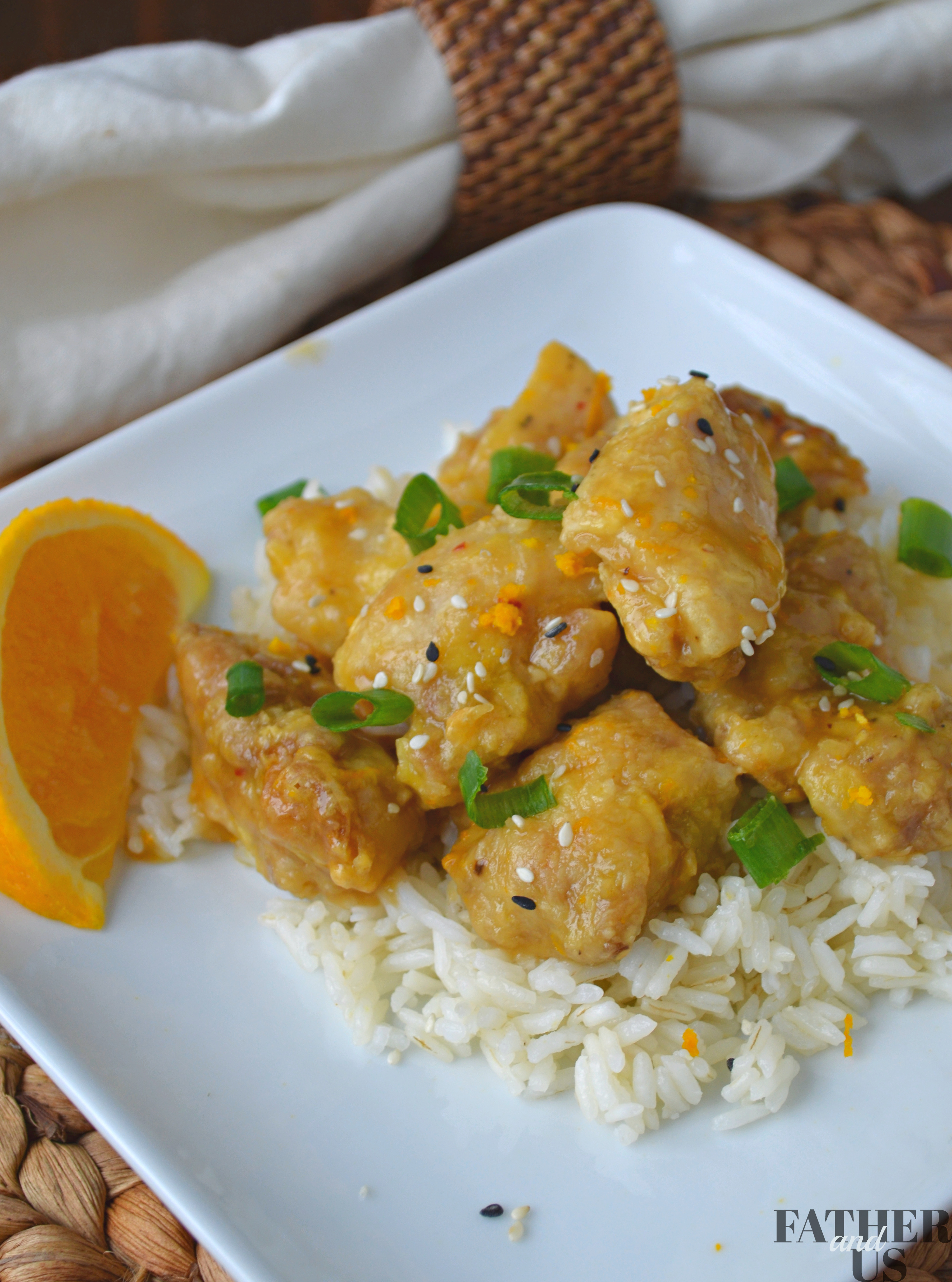 Air Fryer Orange Chicken Recipe - Father and Us