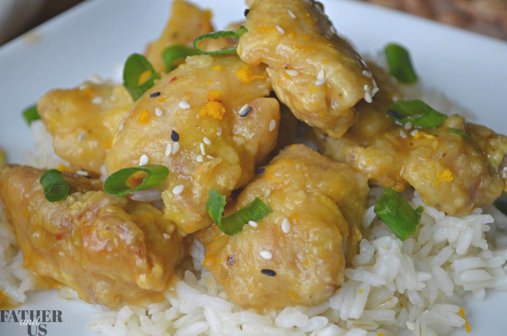 Easy Air Fryer Orange Chicken - Father and Us