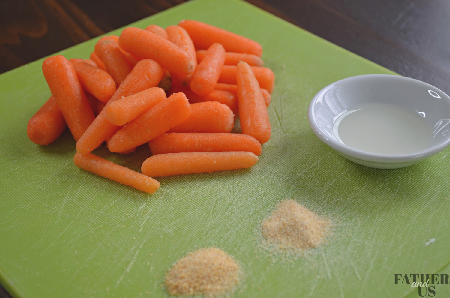 Air Fryer Carrots Ingredients include garlic salt, onion salt and olive oil