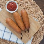 Air Fryer Corn Dogs are a quick and easy way to eat your favorite State Fair Food!