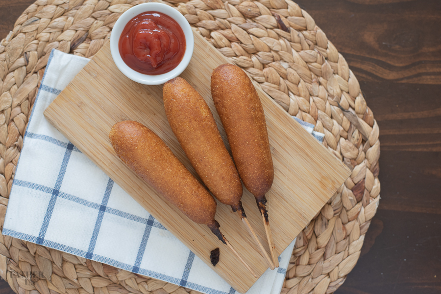 Air Fryer Corn Dogs - Father and Us