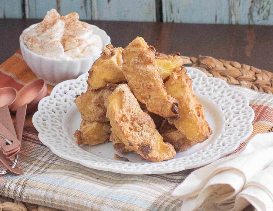 Air Fried Apples are crispy on the outside and tender inside. 